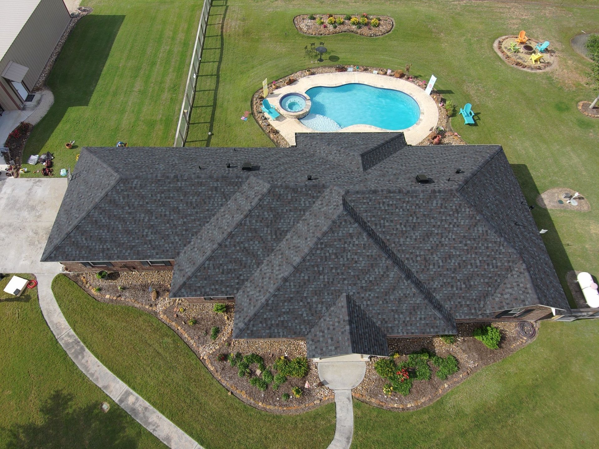 After roof replacement - new shingles